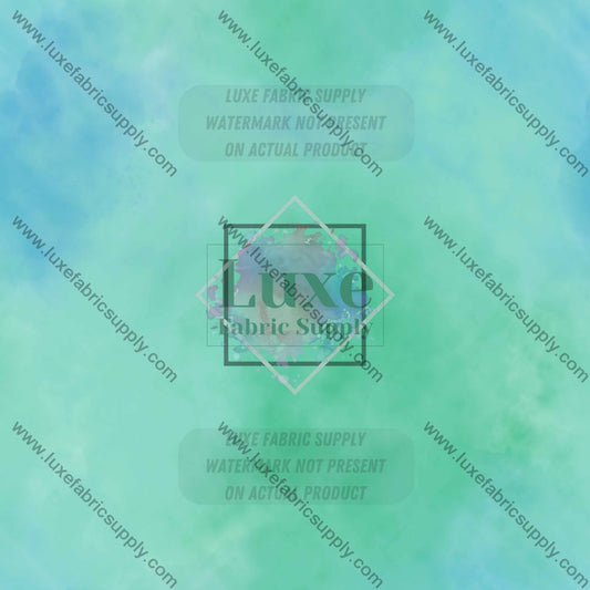 Wfg0033 Green & Blue Watercolor Fabric