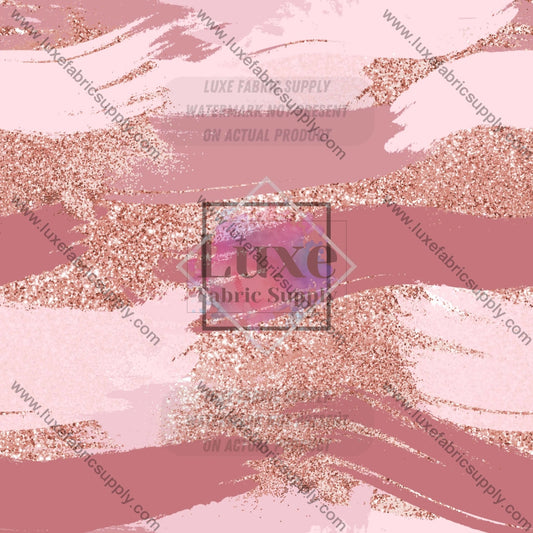 Wfg0101 Pink & Gold Brushstrokes Fabric