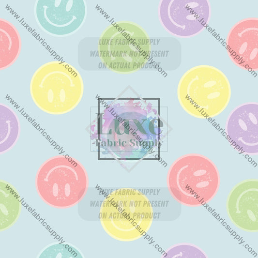Wfg0228 Pastel Smileys Fabric