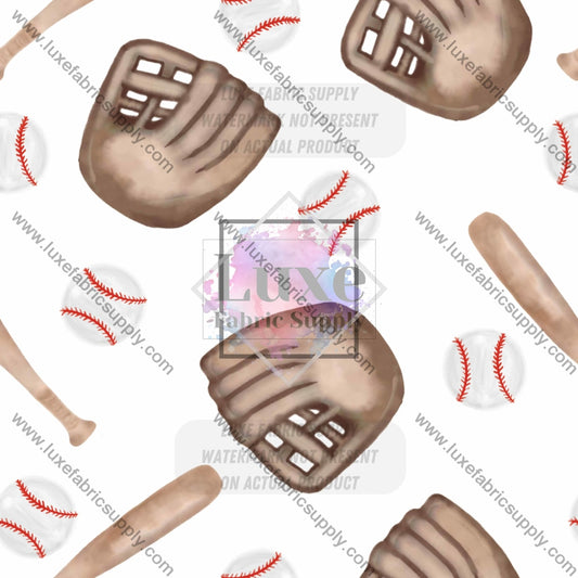 Wfg0266 Baseball Glove & Bat Fabric